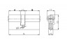 Механизм цилиндровый Kale-Kilit 164 OBS SCE/68 (31*37) никель, кл/верт