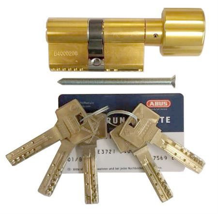 Механизм цилиндровый Abus Bravus 4000 MX (Абус) 75 мм (40*35) латунь, кл/вертушка