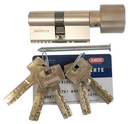 Механизм цилиндровый Abus Bravus 4000 MX (Абус) 85 мм (50*35) никель, кл/вертушка